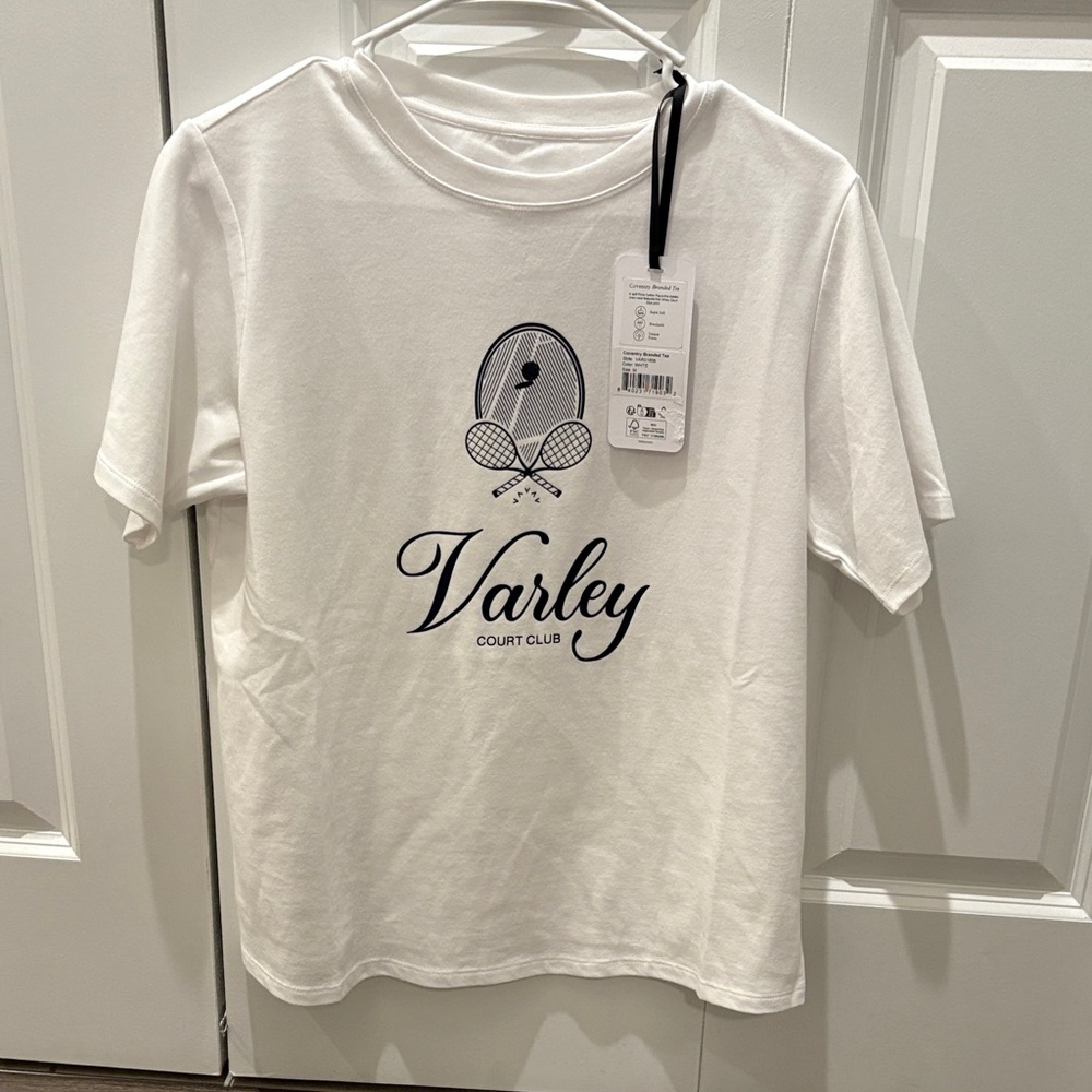 NWT Varley Coventry Branded Crew Neck Tee - Size Medium